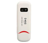 Yechiry Router WiFi Portatile USB 4G, Mini Router con Segnale Stabile Ad Alta velocità per Ufficio Domestico, Supporta 10 Utenti, Bianco, per L'Asia Sud-Orientale, ABS