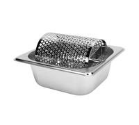 Yechiry Rullo Spalmatore per Burro in Acciaio Inossidabile per Piastra, Comoda Ruota per Burro per Barbecue, 18x16,5 Cm