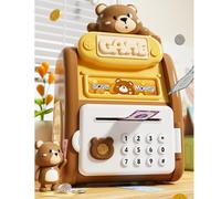 Yechiry Salvadanaio Elettronico, Salvadanaio Elettronico con Password Realistica, Impronta Digitale, Giocattoli per Contanti, Regalo per Ragazzi e Ragazze di 3-12 Anni