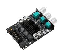 Yechiry Scheda Amplificatore a Doppio Canale 100Wx2 BT 5.0, Modulo di Alimentazione 12-24V, Modulo di Ingresso AUX BT con Controllo dei Bassi, Ideale per Sistemi