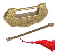 Yechiry Serratura Antica in Lega di Zinco, Serratura per Porta Dell'armadio in Stile retrò Dal Design Unico con Nappa, Originale Attraente per la Decorazione e Simbolo Dell'amore Eterno (Bronzo verde)