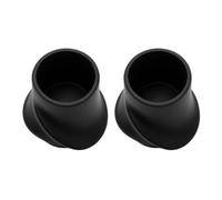 Yechiry Set da 2 Pezzi per Allenamento con Impugnatura per Racchetta da Tennis, Resistente Copertura in Silicone Antiscivolo per Principianti (Black)