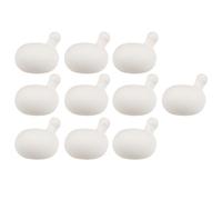 Yechiry Set di 10 Palline da Spremere per Lavoretti Fai da Te e Divertimento con le Bambole - Inserti a da Spremere in TPR Bianco Personalizzabili 5,5x5x5 Cm (L)