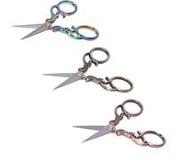 Yechiry Set di Forbici retrò, Forbici Artigianali Ergonomiche per Cucito e Ricamo Fai da Te, 3 Pezzi in Acciaio Inossidabile e Lega di Zinco, Colori Ottone Bronzo