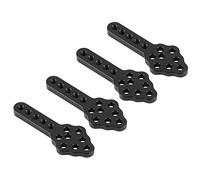 Yechiry Set di Piastre di Montaggio Ammortizzatore Regolabile per Auto RC per Cingoli 1/10, Supporto Ammortizzatore Anteriore Anteriore in Metallo Resistente per Parti e Accessori Modello RC (BLACK)
