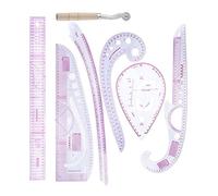 Yechiry Set di Righelli da Cucito 7 Pezzi con Righello Curvo Multifunzionale e Righello da Taglio per Modellisti in PVC Flessibile
