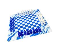 Yechiry Set di Scacchi Internazionale Elegante Gioco da Tavolo Portatile da 64 Pezzi per L'istruzione Scolastica Tappetino da 35 Cm (#1)