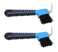 Yechiry Set di Spazzole per Zoccoli di Cavallo con Manico in Gomma Morbida Facile Pulizia degli Strumenti Nelle Scuderie, 2 Pezzi Blu