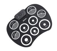 Yechiry Set di Tamburi Elettronici, Tamburo di Roll -up Al Silicone Portatile USB con Pedale e Bastoncini, Cuscinetto di Prove Leggero per Casa, Viaggi, Gioco