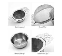 Yechiry Set Infusore per tè in Acciaio Inossidabile, Filtri per tè con Vaschetta Raccogligocce e Manici a Doppia Ala, Filtro per in Acciaio Inossidabile con Rete a Forma di, Goditi il Aromatico,