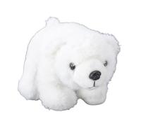 Yechiry Simpatico Peluche Orso Polare da Coccolare, Morbido Orso Polare Imbottito, Peluche Bianco e Nero Antistress con Espressione Adorabile per la Camera da Letto