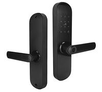 Yechiry Smart Lock, Serratura con Impronta Digitale, Metodi di Sblocco 5 in 1, Serratura con Scheda, Password, Chiave e Piccolo Programma, Ideale per Porte in Alluminio con Ponte, Porte in Vetro