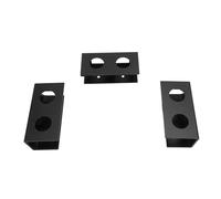 Yechiry Sotto il Supporto per Laptop da Scrivania, 3pcs 4x1.6x2 Pollici in Lega di Alluminio, Supporto in Metallo Duro con Silicone Anti -graffio per, Router, Tastiera (BLACK)