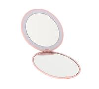 Yechiry Specchio per Trucco a LED Specchio Ingranditore Illuminato Portatile Elegante da 3,5 Pollici su Entrambi i Lati per gli Amanti dei Viaggi, delle Borse e del Trucco (PINK)