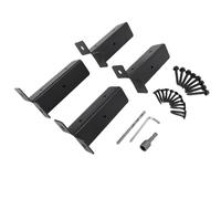 Yechiry Staffe Base di Ancoraggio per Pali Regolabili per Ponte da 4 Pezzi, Supporto per Palo per Recinzione in Legno Reversibile per Carichi Pesanti, Staffa Base Adatta per Palo 1,5x1,5 2x2 2x4