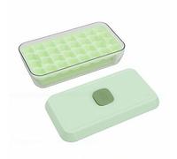 Yechiry Stampo per Cubetti di Ghiaccio con Coperchio per Congelatore, | Vassoio per ghiaccio a rilascio push con contenitore e paletta per cucina, camper, cocktail, caffè, PET PS PP