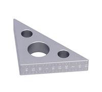Yechiry Strumento di Misurazione Ispessito in Lega di Alluminio con Righello Triangolare per la Lavorazione del Legno, Altezza 15 Mm e Precisione Angolare