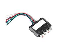 Yechiry Subwoofer Stereo per Auto Convertitore Audio da Alto a Basso a 4 con Cavo di Controllo Dell'amplificatore di per Migliorare la qualità del Suono Nei Veicoli Cavi in plastica Nera da 12 Pezzi