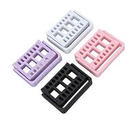Yechiry Supporto per Punta di Trapano per Unghie, Design in Plastica | 4 pezzi, Custodia antipolvere, Perfetto per saloni di bellezza, Contiene 16 punte ciascuno, Portatile e leggero