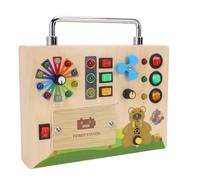 Yechiry Tabellone da Gioco in Legno, Giocattolo Sensoriale Educativo per L'apprendimento Precoce con Luce a LED e Semaforo, Educazione Alla Sicurezza Stradale per lo Sviluppo delle