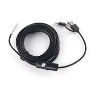 Yechiry Telecamera per Endoscopio 3 in 1 per, Endoscopio Impermeabile Ad Alta Definizione con 6 Luci LED Regolabili, Lunghezza di 4-10 Cm Telecamera con Obiettivo da 3,9 Mm per (Cavo morbido da 5