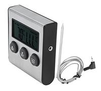 Yechiry Termometro Digitale per Carne, Termometro Ad Alta Precisione a Lettura Rapida, a Sonda Pieghevole con Allarme Timer, Ideale per Cucinare, Cuocere Al Forno e per Uso Interno Ed Esterno