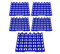 Yechiry Vassoi per Uova in Plastica, 5 Pezzi, Capacità 30 Celle (BLUE) | Impilabili per Risparmiare Spazio, Riutilizzabili, Resistenti, Portauova per Conservazione in Casa e Fattoria