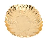 Yechiry Vassoio Ovale in Metallo, Piatto Snack Lucidato Opaco Antiruggine, Vassoio di Design Impilabile per Espositore per Pasticceria a Buffet, Ristorante di Casa, Bar (L)