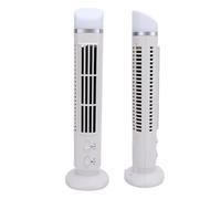 Yechiry Ventilatore a Torre Senza Pale, 34db Silenzioso Dormire Oscillazione a 90° 2 Modalità Alimentazione Velocità Regolabile Ventilatore Tavolo USB con 2 Livelli Luce Notturna (WHITE)