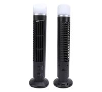 Yechiry Ventilatore a Torre Senza Pale, 34db Silenzioso Dormire Oscillazione a 90° 2 Modalità Alimentazione Velocità Regolabile Ventilatore Tavolo USB con 2 Livelli Luce Notturna (BLACK)