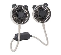 Yechiry Ventilatore da Collo Portatile a Doppia Testa, Ventilatore Sospeso Indossabile Rotante a 360° con Tubo Flessibile Pieghevole e 2 velocità, da Viaggio per Ufficio, Ideale per Esterni (WHITE)