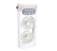 Yechiry Ventilatore Portatile per Condizionatore D'aria, Ventola di Raffreddamento Del flusso d'aria a Doppia Testa in ABS con 3 velocità 3 Nebbie Serbatoio D'acqua da 400 Ml (WHITE)