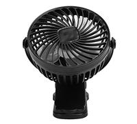 Yechiry Ventilatore USB Portatile Ricaricabile Design a Clip Compatto con velocità Variabile per Uso Personale a Casa o in Ufficio ABS 1 unità (BLACK)