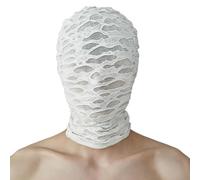 YECRUX Full Face Mask Cosplay Masquerade Party Stretchy Hood with Punk Style White