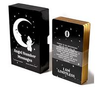 Yedaoiu Messaggio del Numero di Angeli, Tarocchi bronzati, Tarot Cards Deck, con Guida e Scatola, Divinazione del Futuro,Nero