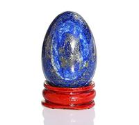 YEDECOR Statuetta di Uovo di Pietra di lapislazzuli Naturale - Scultura di Sfera di Uova di Cristallo curativo Lucido Worry Stone Palm Pocket Stones Reiki Chakra Healing Crystals Gemstone,60g