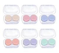 YEDJFFIYO Confezione da 6 custodie per lenti a contatto in 6 colori, custodia portatile per lenti a contatto, include pinzette e applicatore, organizer per lenti a contatto per viaggi e uso quotidiano