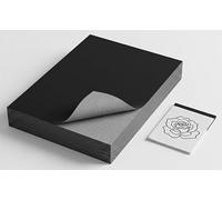 YEDPGUE 50 Fogli Carta Carbone Nera A4, Carta Transfer in Grafite, Carta Da Lucido per Tracciamento e Disegno, Ideale per Legno, Tela, Ceramica e Lavori Fai da Te