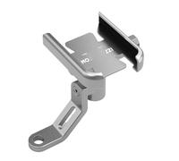YEDWEW Porta Cellulare 360° Ruotabile per Manubrio Per V100 Stone V8S TT Bobber Breva 850 1100 1200 Mandello V7 CNC Supporto Per Manubrio Con Specchio Per Cellulare(Silver-B)