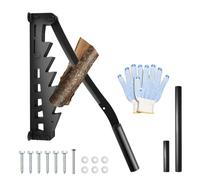 YedZen Spaccalegna da parete, spaccalegna manuale a parete in acciaio al carbonio con 2 maniglie rimovibili, spaccalegna per riscaldamento esterno ed interno