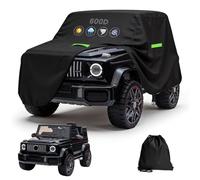 YedZen Telo copriauto per bambini, 140 x 84 x 81 cm (lunghezza x larghezza x altezza), grande, universale, impermeabile, per veicoli elettrici con manici, strisce riflettenti, fibbie e elastico