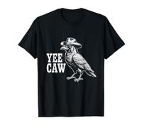 Yee Caw - Divertente Cappello da Cowboy con Corvo, Stile Vintage Maglietta