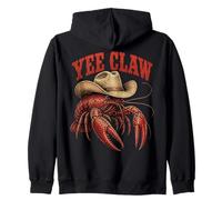 Yee Claw Crawfish Cowboy Hat Cajun Crawfish Funny Felpa con Cappuccio