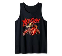 Yee Claw Funny Lobster Cowboy Western Beach Crawfish Canotta
