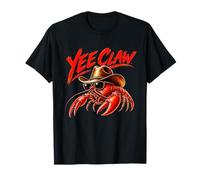 Yee Claw Funny Lobster Cowboy Western Beach Crawfish Maglietta