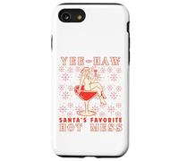 Yee-Haw, Santa's Favorite Hot Mess Funny Western Cowgirl Chr Custodia per iPhone SE (2020) / 7/8