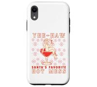 Yee-Haw, Santa's Favorite Hot Mess Funny Western Cowgirl Chr Custodia per iPhone XR