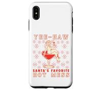 Yee-Haw, Santa's Favorite Hot Mess Funny Western Cowgirl Chr Custodia per iPhone XS Max