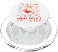 Yee-Haw, Santa's Favorite Hot Mess Funny Western Cowgirl Chr PopSockets PopGrip per MagSafe