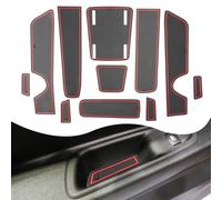 YEE PIN Tappetini Elettrici in Gomma per Jeep Avengers 2023 - Antiscivolo per Console Centrale, Scatola di Immagazzinaggio Interni (Rosso)